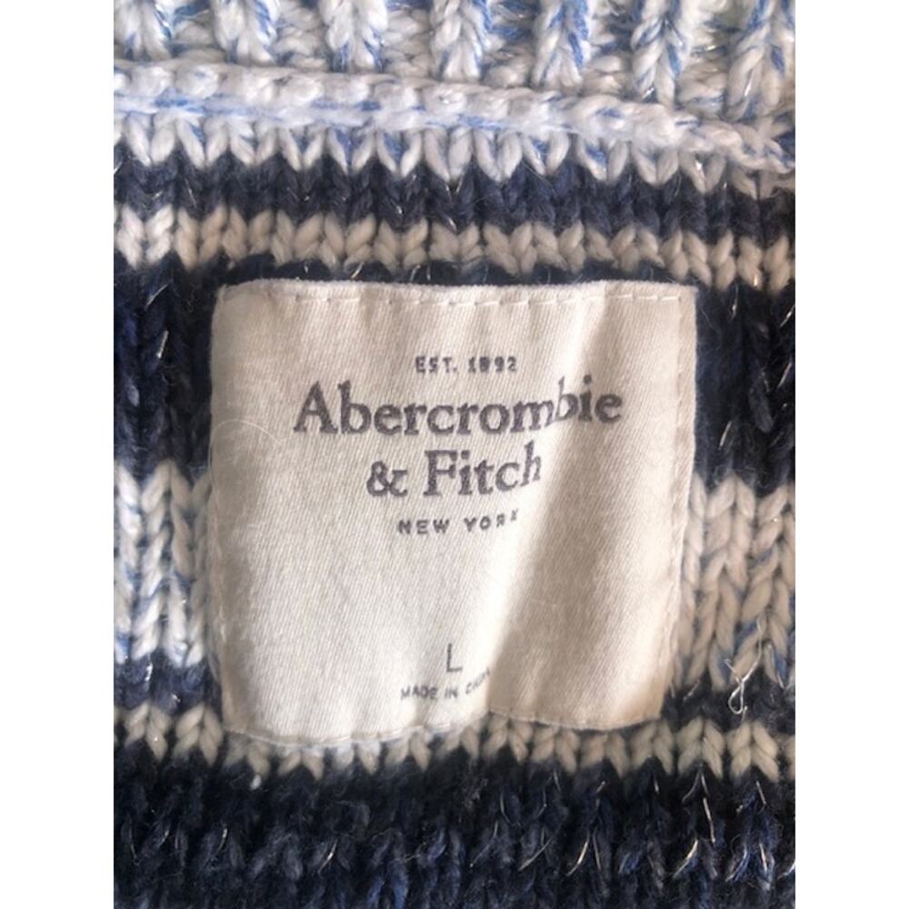 Women's Abercrombie & Fitch Open Cardigan Sz L Long Sleeves Fringe Front and Hem - Picture 3 of 6